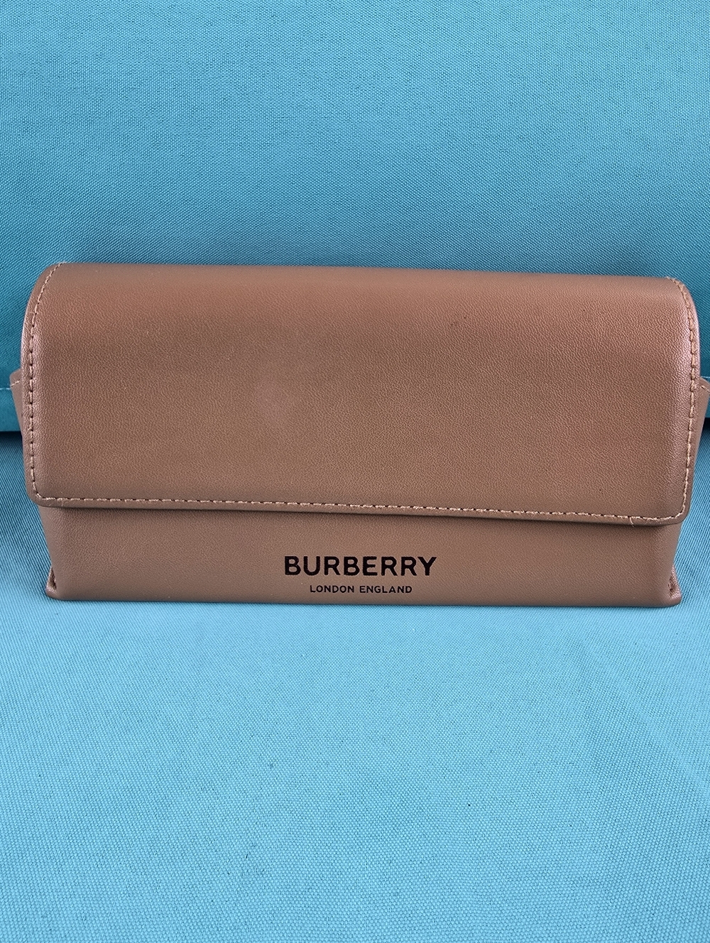 Burberry Cognac Brown Leather Eyewear Case